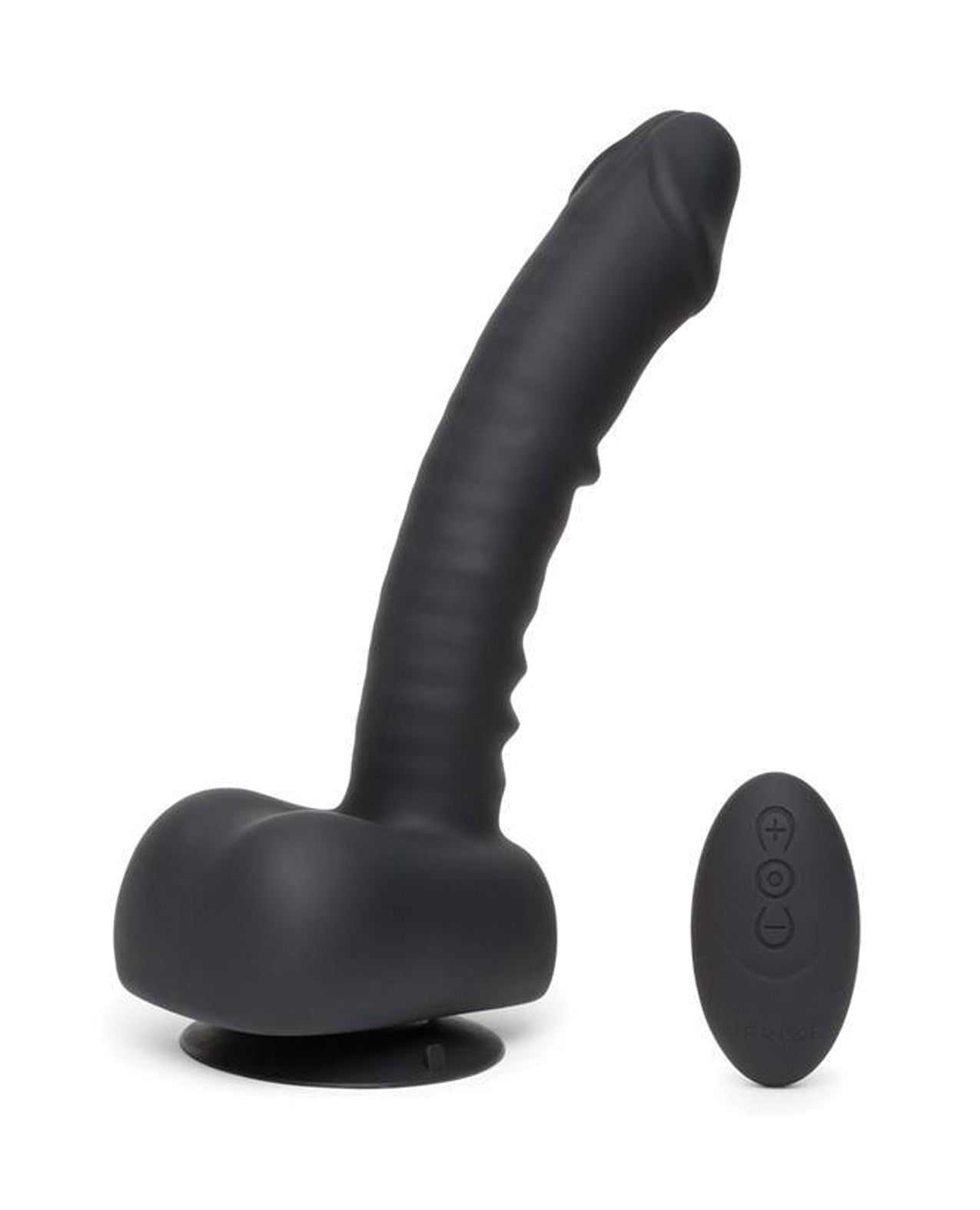 Uprize 8" Remote Control Autoerect Vibrating Dildo - Black - LUST Depot