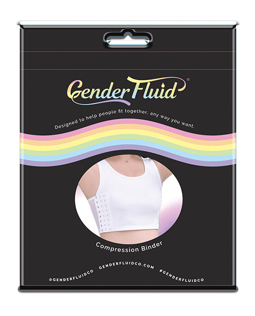 Gender Fluid Chest Compression Binder - M White - LUST Depot