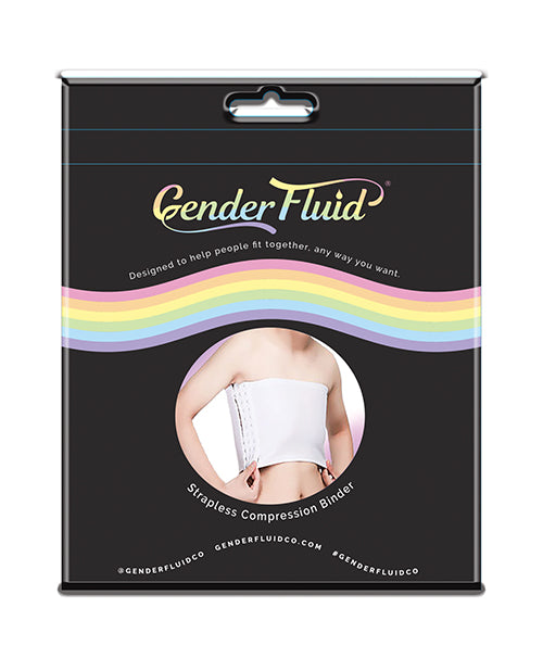 Gender Fluid Strapless Chest Compression Binder - L White - LUST Depot