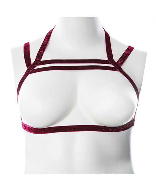 Gender Fluid Sugar Coated Harness - S-l Raspberry Glitter - LUST Depot