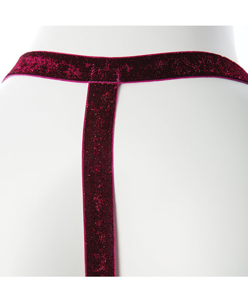 Gender Fluid Sugar Coated Harness - S-l Raspberry Glitter - LUST Depot