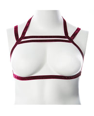 Gender Fluid Sugar Coated Harness - S-l Raspberry Glitter