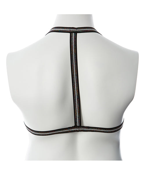 Gender Fluid Silver Lining Harness - S-l Black-silver - LUST Depot