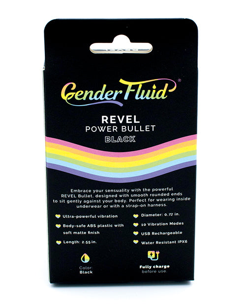 Gender Fluid Revel Power Bullet - Matte Black - LUST Depot