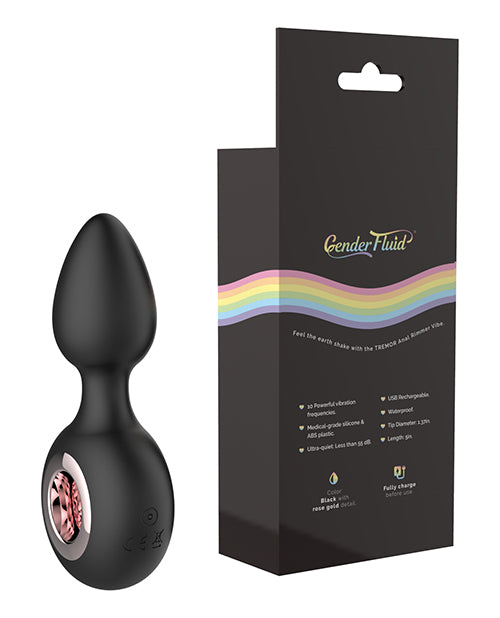 Gender Fluid Tremor Ring Plug Anal Vibe - Black - LUST Depot