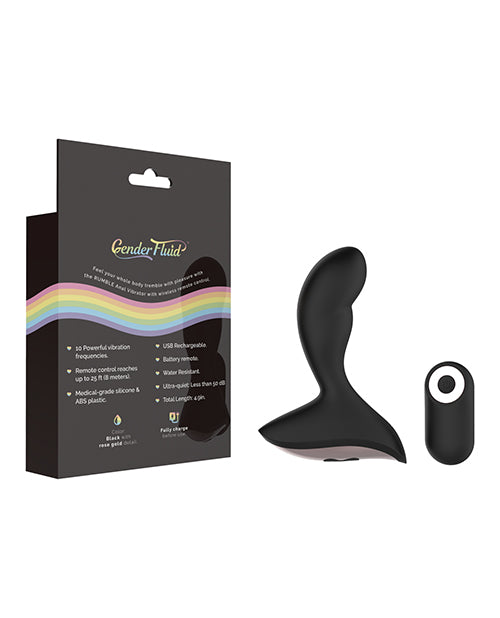 Gender Fluid Rumble Anal Vibe W-remote - Black - LUST Depot