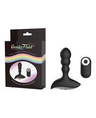 Gender Fluid Shake Anal Vibe W-remote - Black