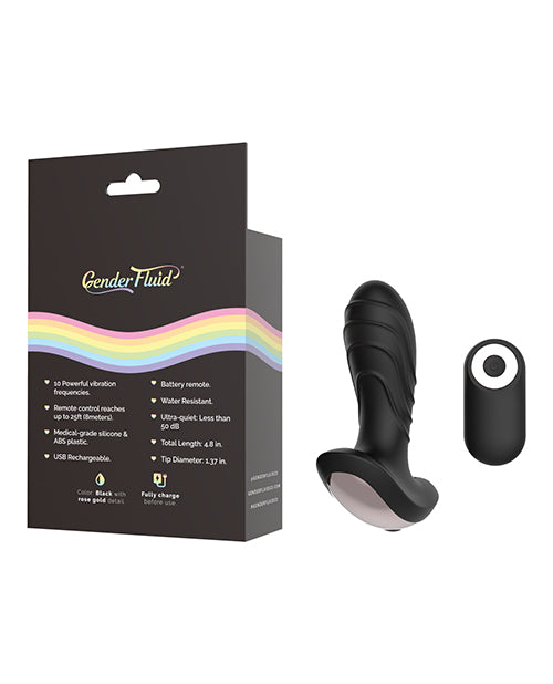 Gender Fluid Buzz Anal Vibe W-remote - Black - LUST Depot