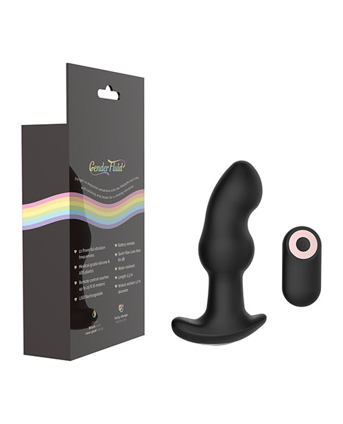 Gender Fluid Frission Anal Vibe W-remote - Black - LUST Depot