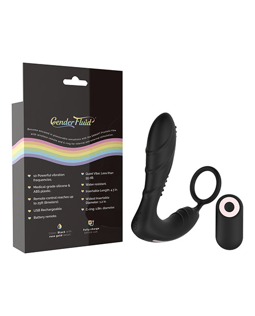 Gender Fluid Enrapt Prostate Vibe W-remote - Black - LUST Depot