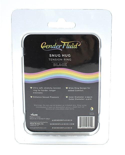 Gender Fluid Snug Hug Tension Ring - Black - LUST Depot