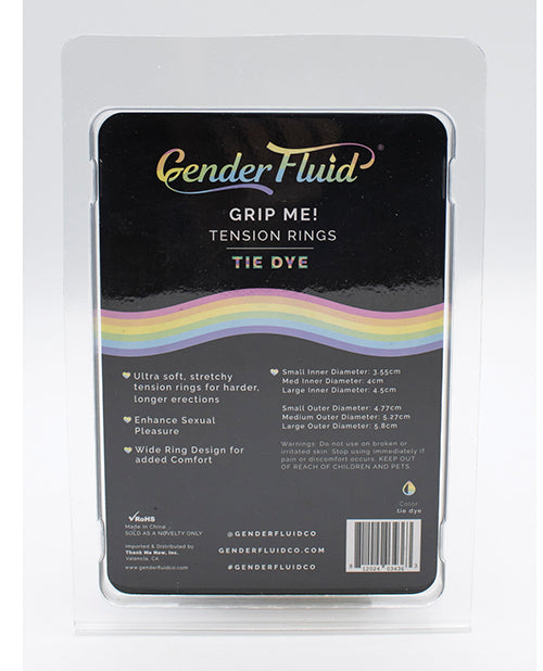 Gender Fluid Grip Me! Tension Ring Set - Tie Dye - LUST Depot