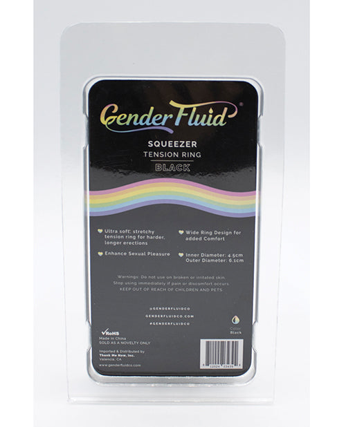 Gender Fluid Squeezer Tension Ring - Black - LUST Depot