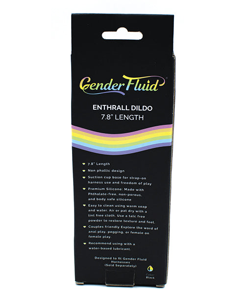 Gender Fluid 7.8" Enthrall Strap On Dildo - Black - LUST Depot