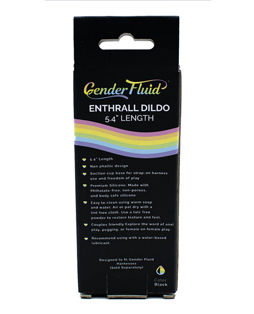 Gender Fluid 5.5" Enthrall Strap On Dildo - Black - LUST Depot