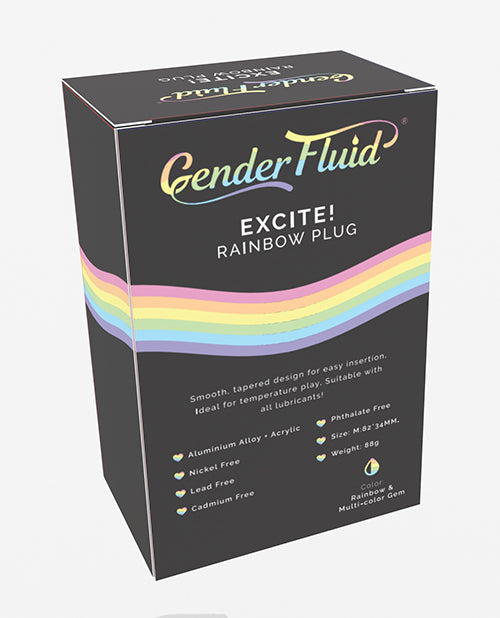 Gender Fluid Excite! Plug - Rainbow - LUST Depot