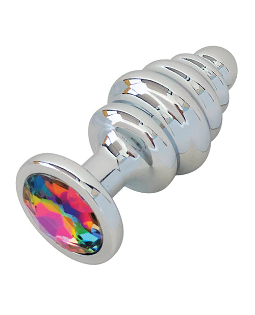 Gender Fluid Excite! Ribbed Plug - Silver - LUST Depot