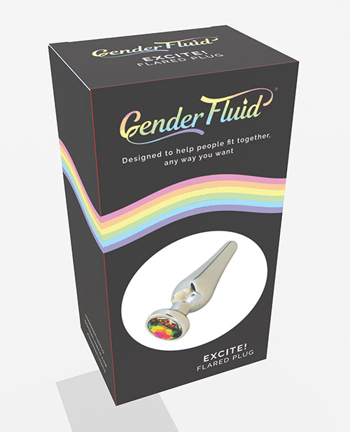 Gender Fluid Excite! Flared Plug - Silver - LUST Depot