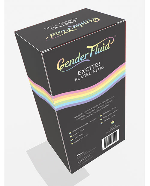 Gender Fluid Excite! Flared Plug - Silver - LUST Depot