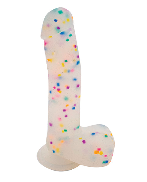 Get Lucky 8.5" Real Skin Confetti Cock - Multi Color - LUST Depot