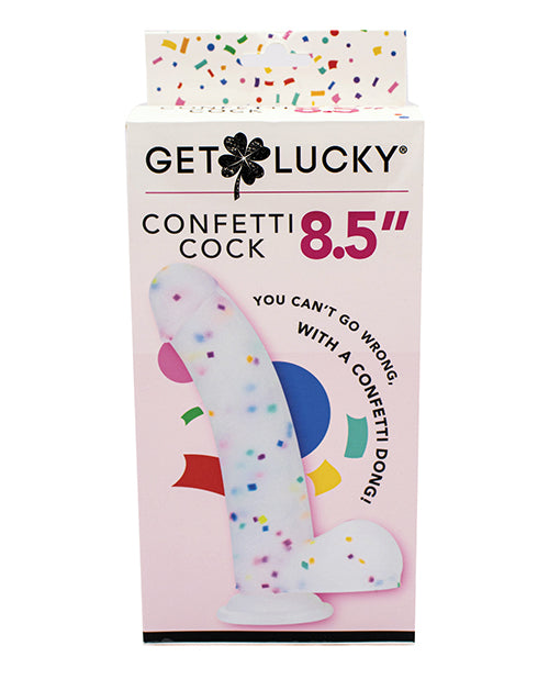 Get Lucky 8.5" Real Skin Confetti Cock - Multi Color - LUST Depot