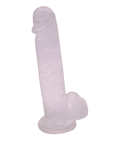 Get Lucky 8.5" Real Skin Glitter Dick - Clear - LUST Depot