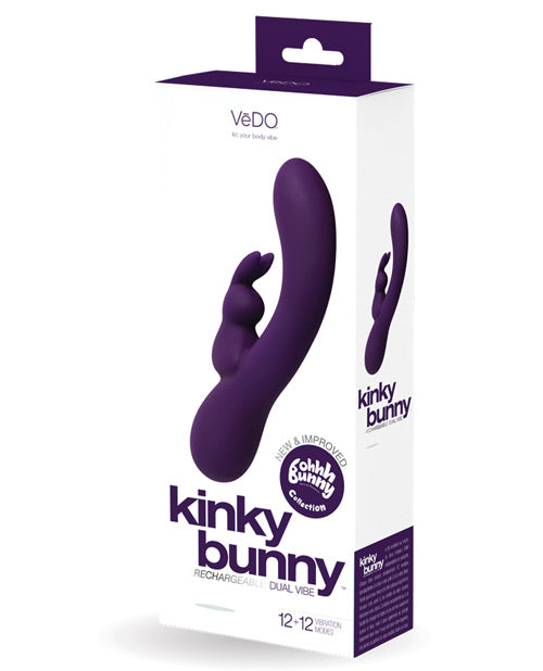 Vedo Kinky Bunny Plus Rechargeable Dual Vibe - Deep Purple - LUST Depot