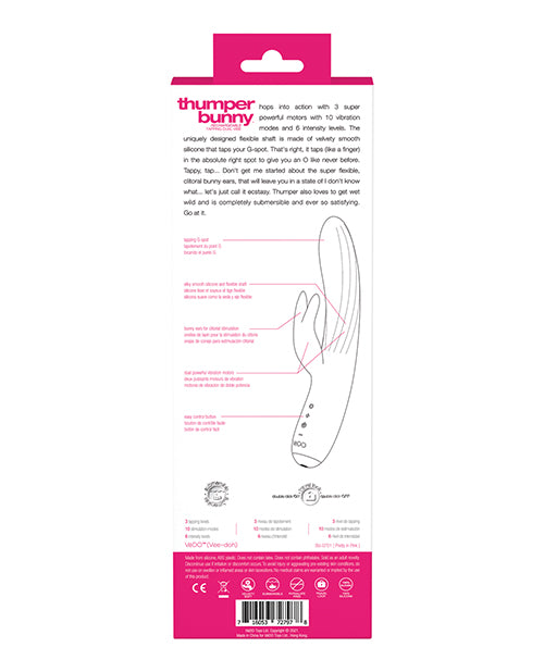 Vedo Thumper Bunny Rechargeable Dual Vibe - Pretty In Pink - LUST Depot