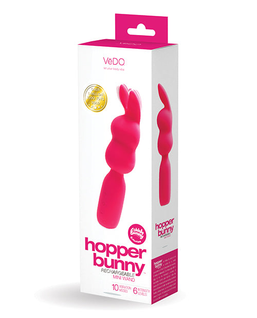 Vedo Hopper Bunny Rechargeable Mini Wand - Pink - LUST Depot