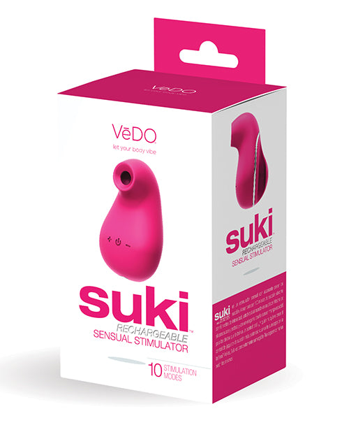 Vedo Suki Rechargeable Vibrating Sucker - Foxy Pink - LUST Depot