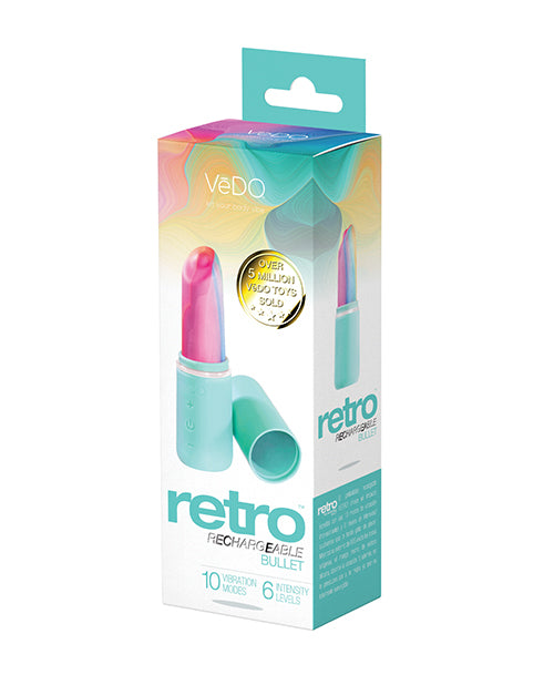 Vedo Retro Rechargeable Bullet Lip Stick Vibe - Turquoise - LUST Depot