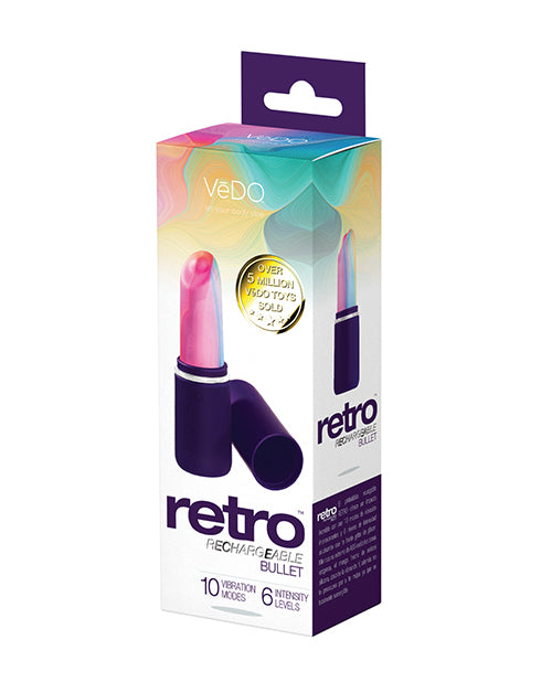 Vedo Retro Rechargeable Bullet Lip Stick Vibe - Purple - LUST Depot