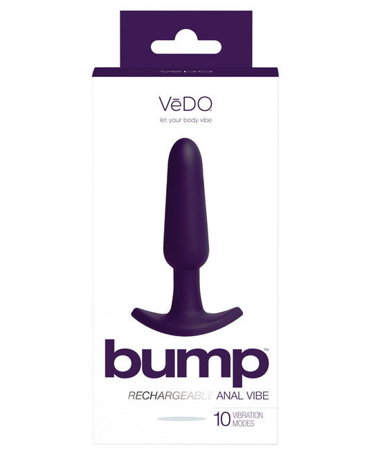 Vedo Bump Rechargeable Anal Vibe - Deep Purple - LUST Depot