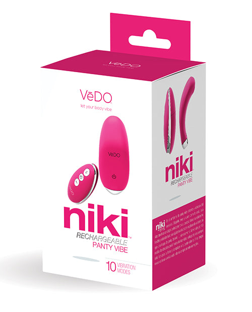 Vedo Niki Rechargeable Panty Vibe - Foxy Pink - LUST Depot