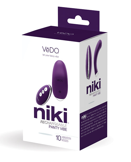 Vedo Niki Rechargeable Panty Vibe - Deep Purple - LUST Depot