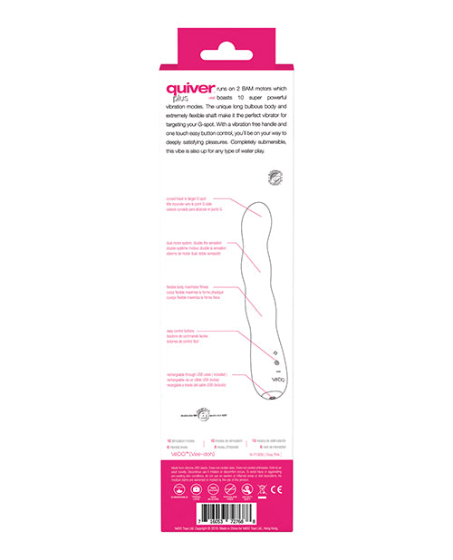 Vedo Quiver Plus Rechargeable Vibe - Foxy Pink - LUST Depot