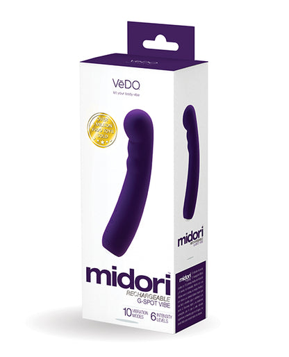 Vedo Midori Rechargeable G Spot Vibe - Deep Purple - LUST Depot