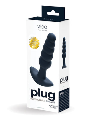 Vedo Plug Rechargeable Anal Plug  - Black