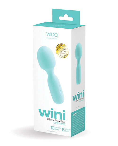 Vedo Wini Rechargeable Mini Wand - Tease Me Turquoise - LUST Depot