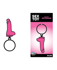 Wood Rocket Dildo Keychain - Pink