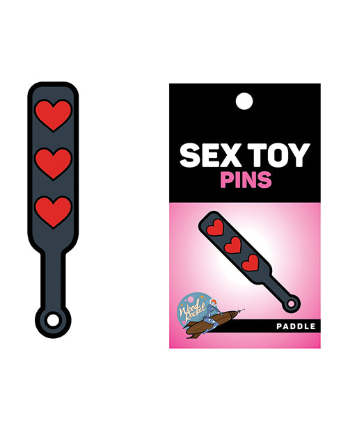 Wood Rocket Sex Toy Hearts Paddle Pin - Black-red - LUST Depot