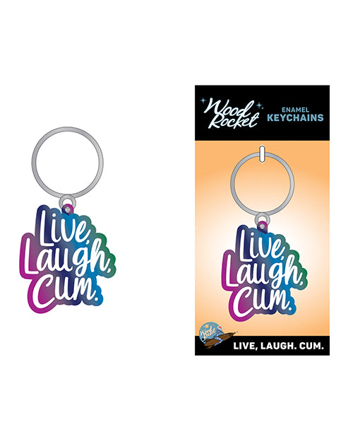 Wood Rocket Live Laugh Cum Keychain - Multi Color - LUST Depot