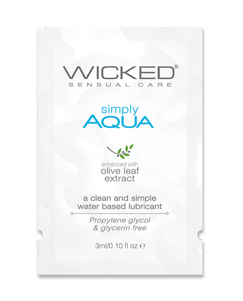 Wicked Sensual Care Simply Aqua Water Based Lubricant - .1 Oz - LUST Depot