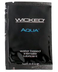 Wicked Sensual Care Aqua Water Based Lubricant - .1 Oz Fragrance Free