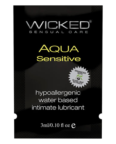 Wicked Sensual Care Hypoallergenic Aqua Sensitive Water Based Lubricant - .1 Oz