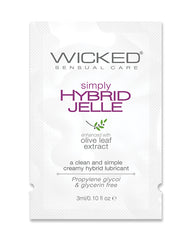 Wicked Sensual Care Simply Hybrid Jelle Lubricant - .1 Oz