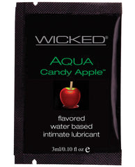 Wicked Sensual Care Aqua Water Based Lubricant - .1 Oz Candy Apple