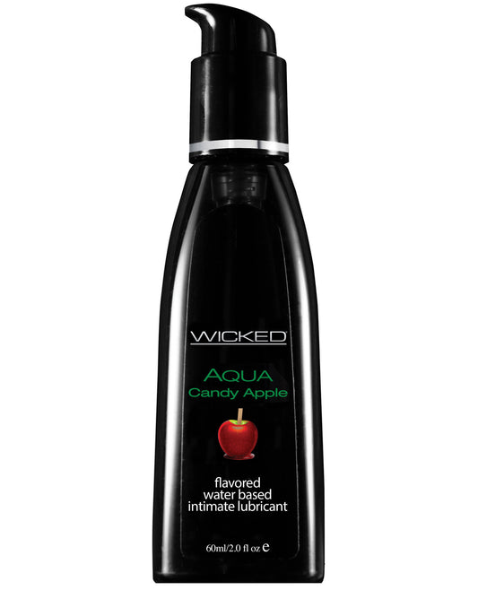 Wicked Sensual Care Aqua Waterbased Lubricant - 2 Oz Candy Apple - LUST Depot