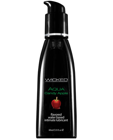 Wicked Sensual Care Aqua Waterbased Lubricant - 2 Oz Candy Apple