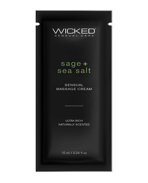 Wicked Sensual Care Sage & Sea Salt Massage Cream - .34 Oz - LUST Depot